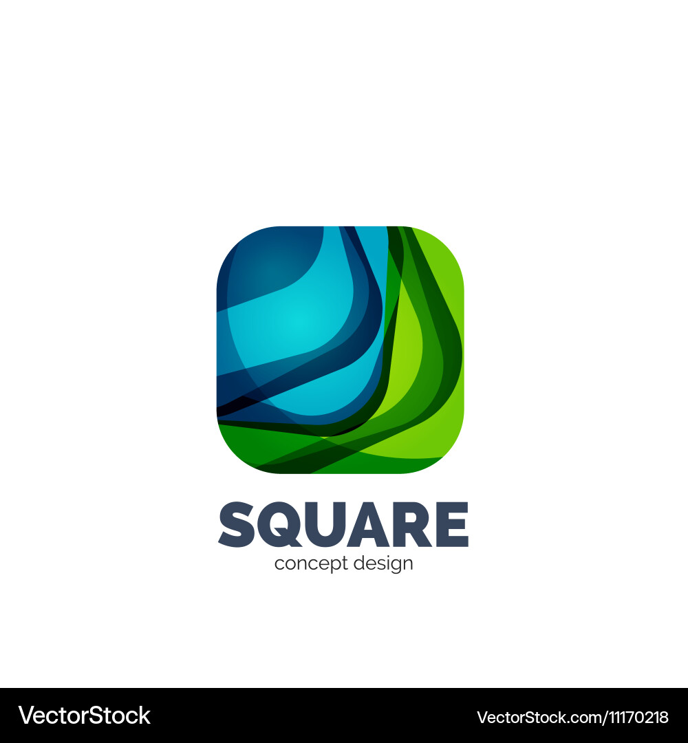 Abstract square logo Royalty Free Vector Image