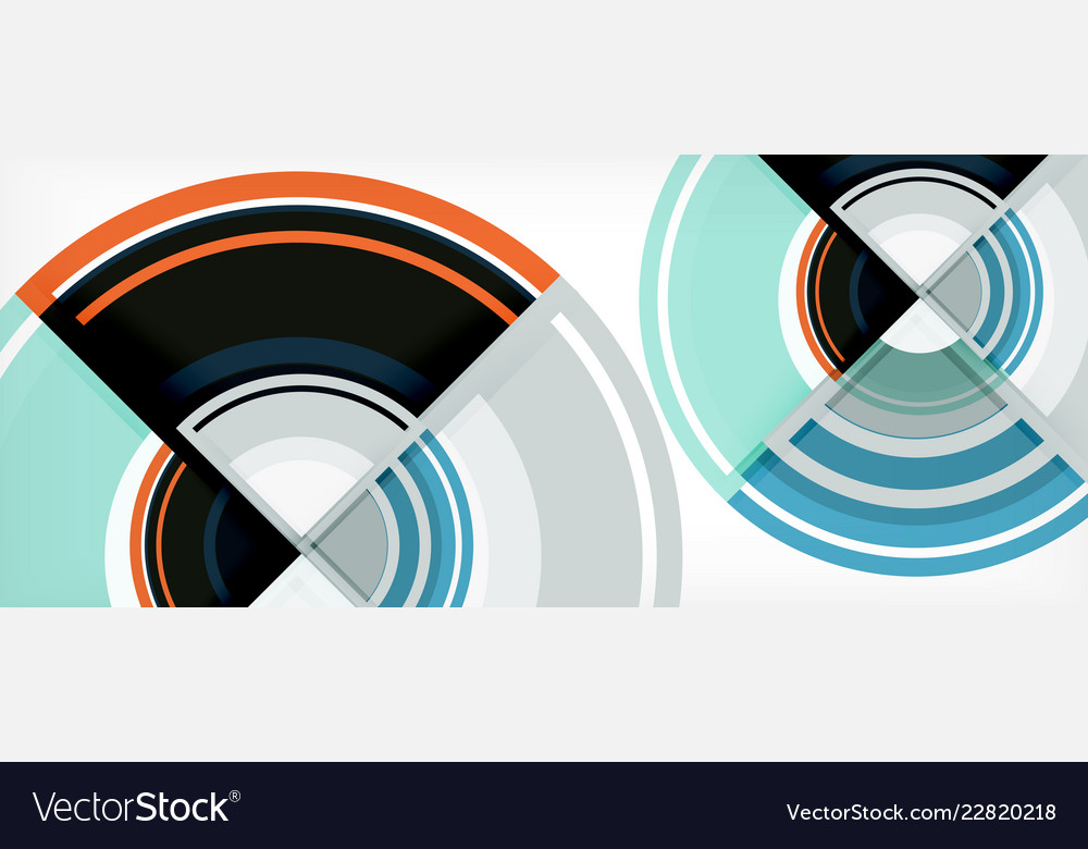 Multicolored round shapes abstract background Vector Image