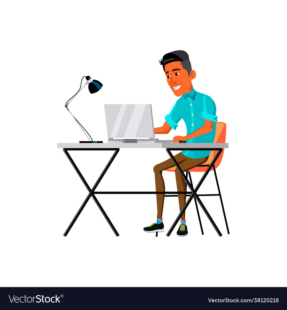 Man playing computer game Royalty Free Vector Image