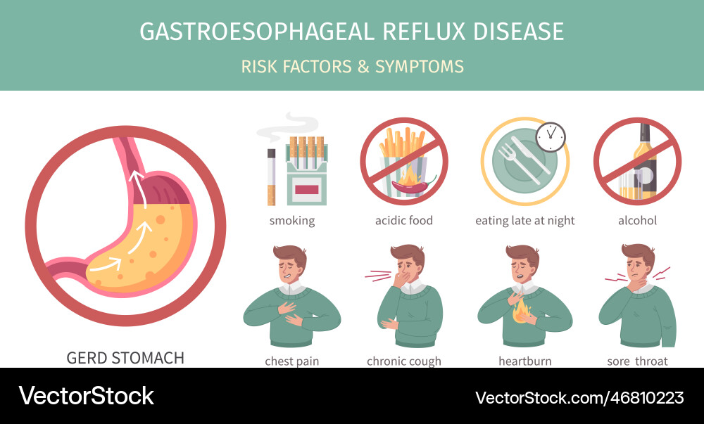 Gerd flat infographics Royalty Free Vector Image