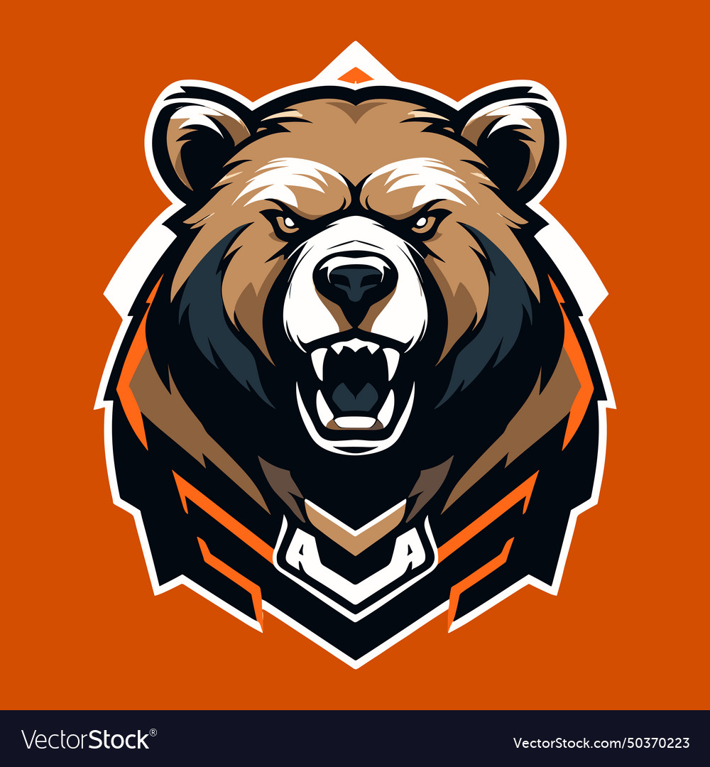 Head of the bear for logo design or apparel