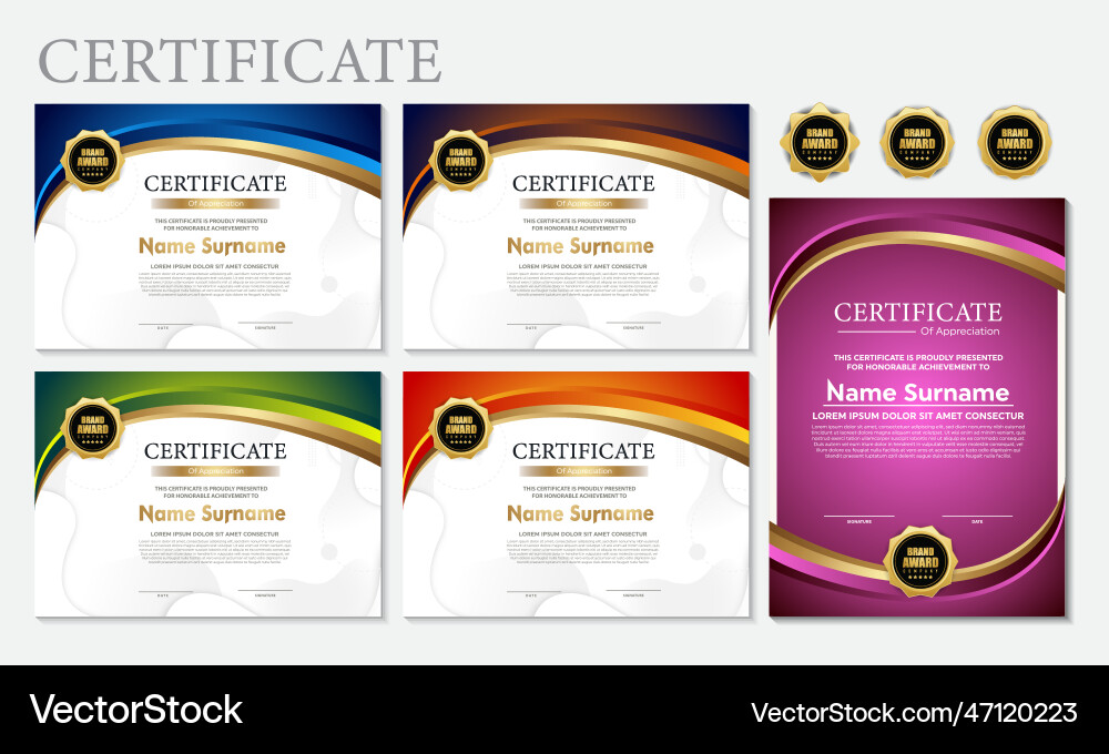 Modern design certificate layout concept simple Vector Image