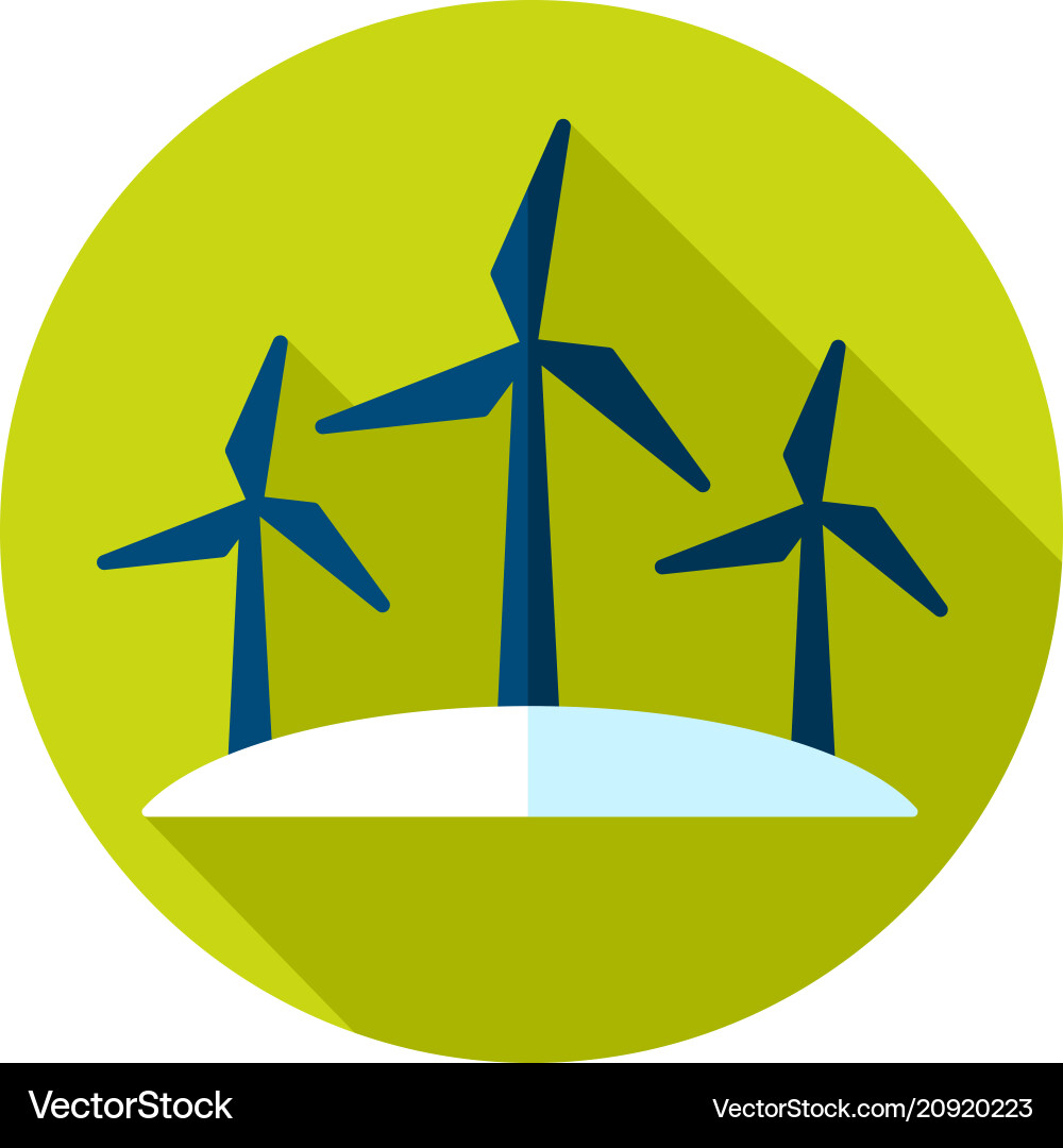 Windmill flat icon Royalty Free Vector Image - VectorStock