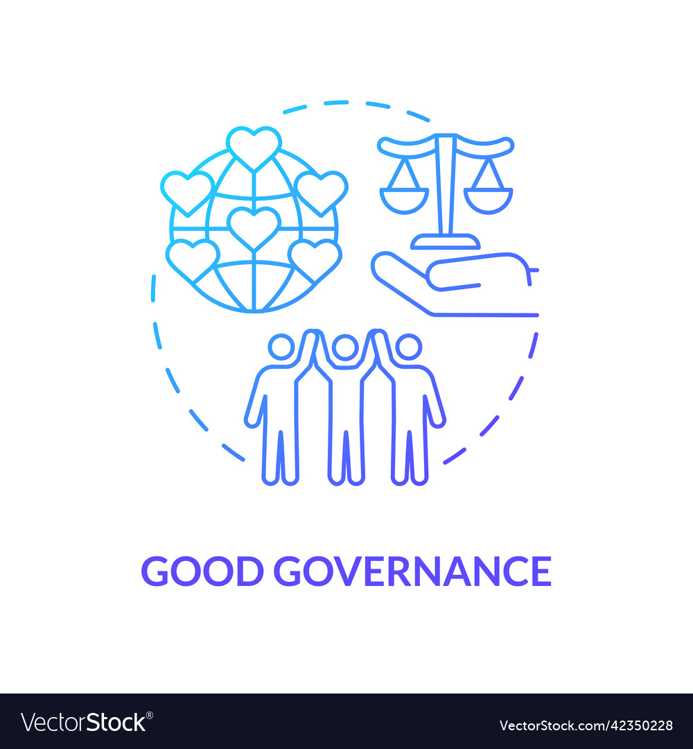 good-governance-blue-gradient-concept-icon-vector-image