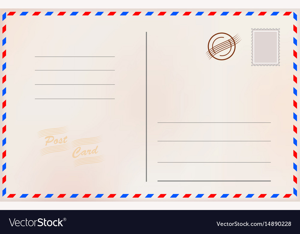Vintage postcard design card Royalty Free Vector Image