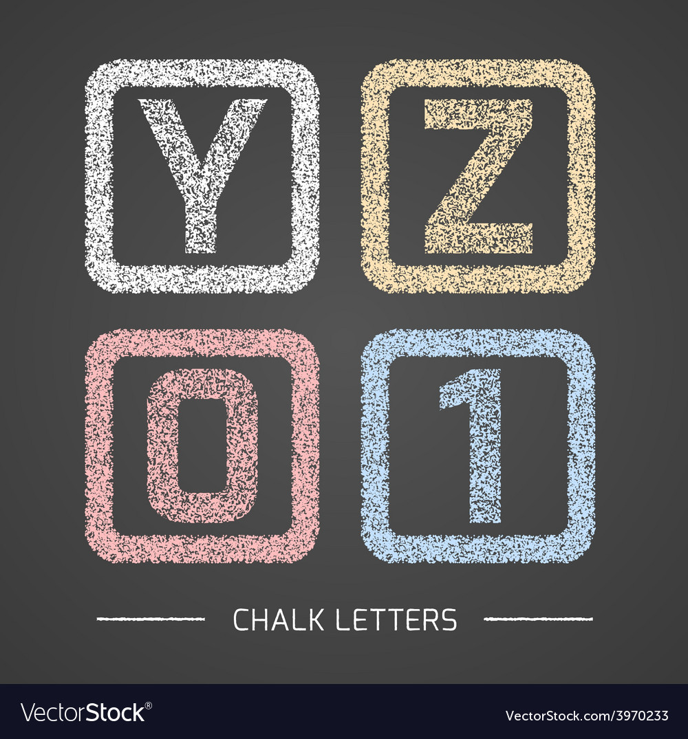 Chalk letters set Royalty Free Vector Image - VectorStock