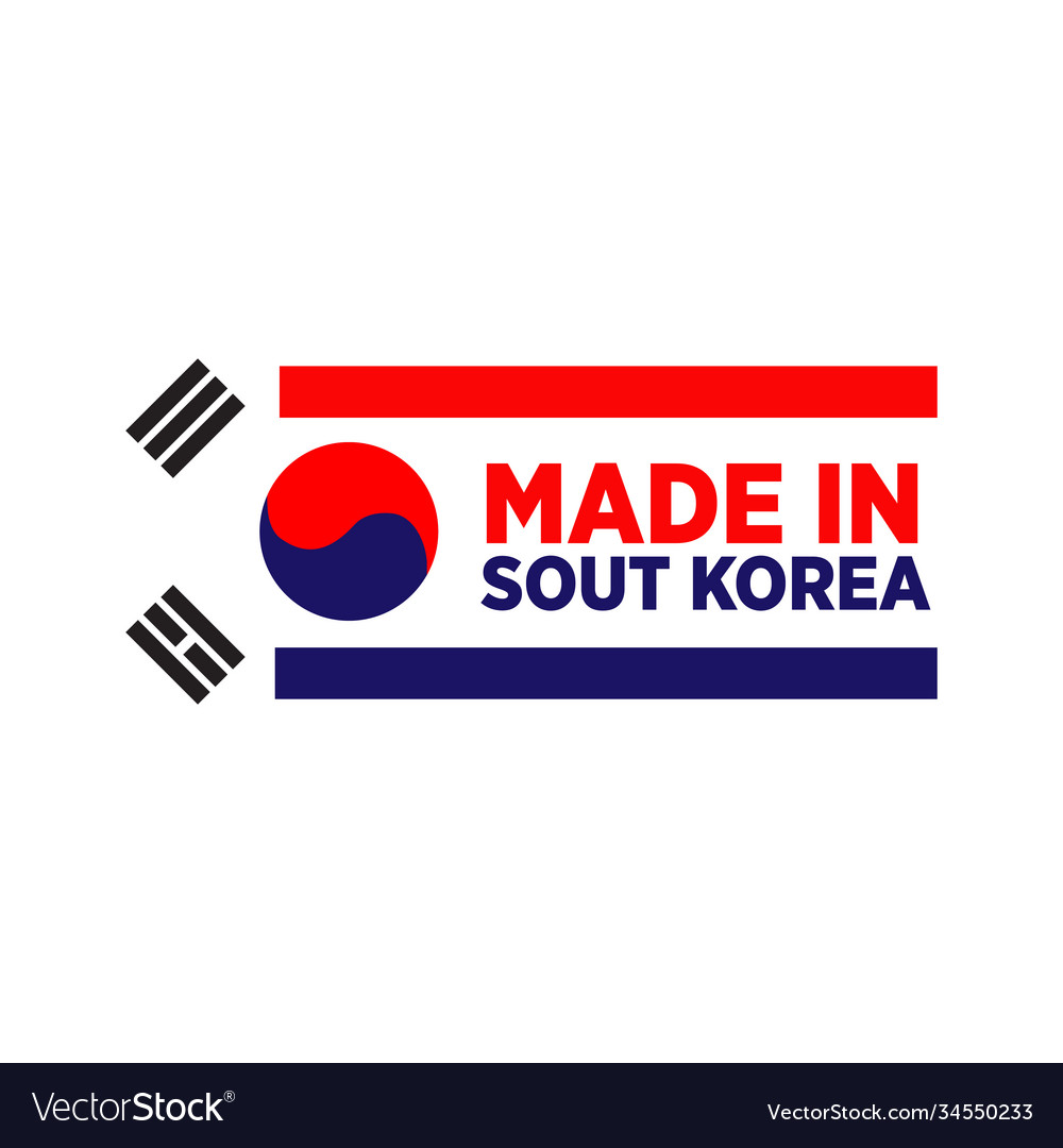 made-in-south-korea-logo-design-template-vector-image