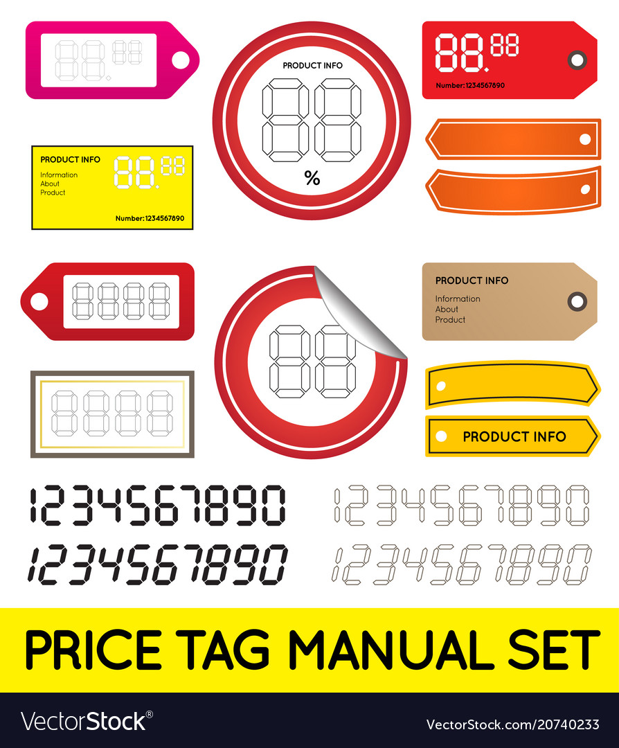Price tag tag established allow for for print or guideline value image about Price Tag Printable called Value tag preset make it possible for for print or guidebook expense