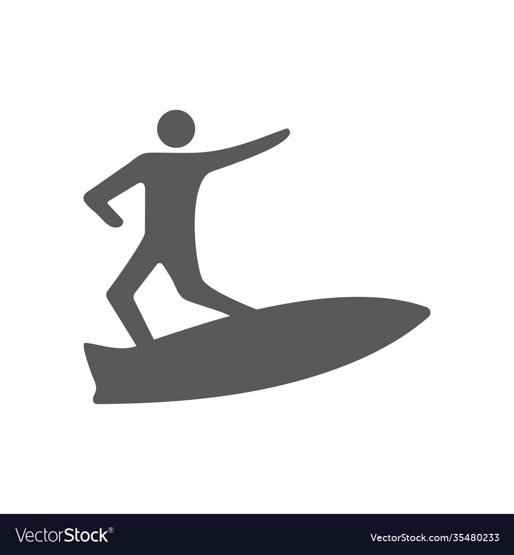 Surfing icon design template isolated