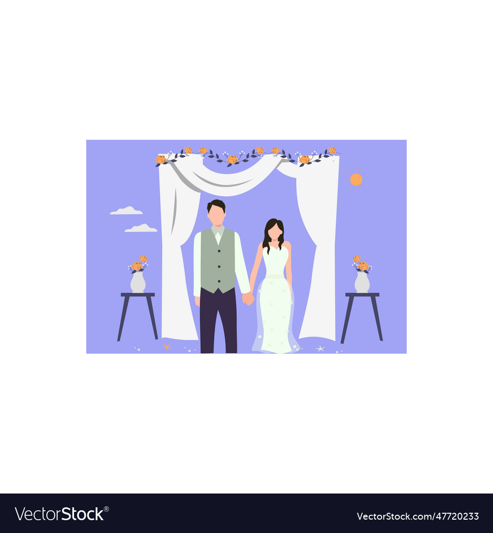 wedding-couple-is-holding-hands-royalty-free-vector-image