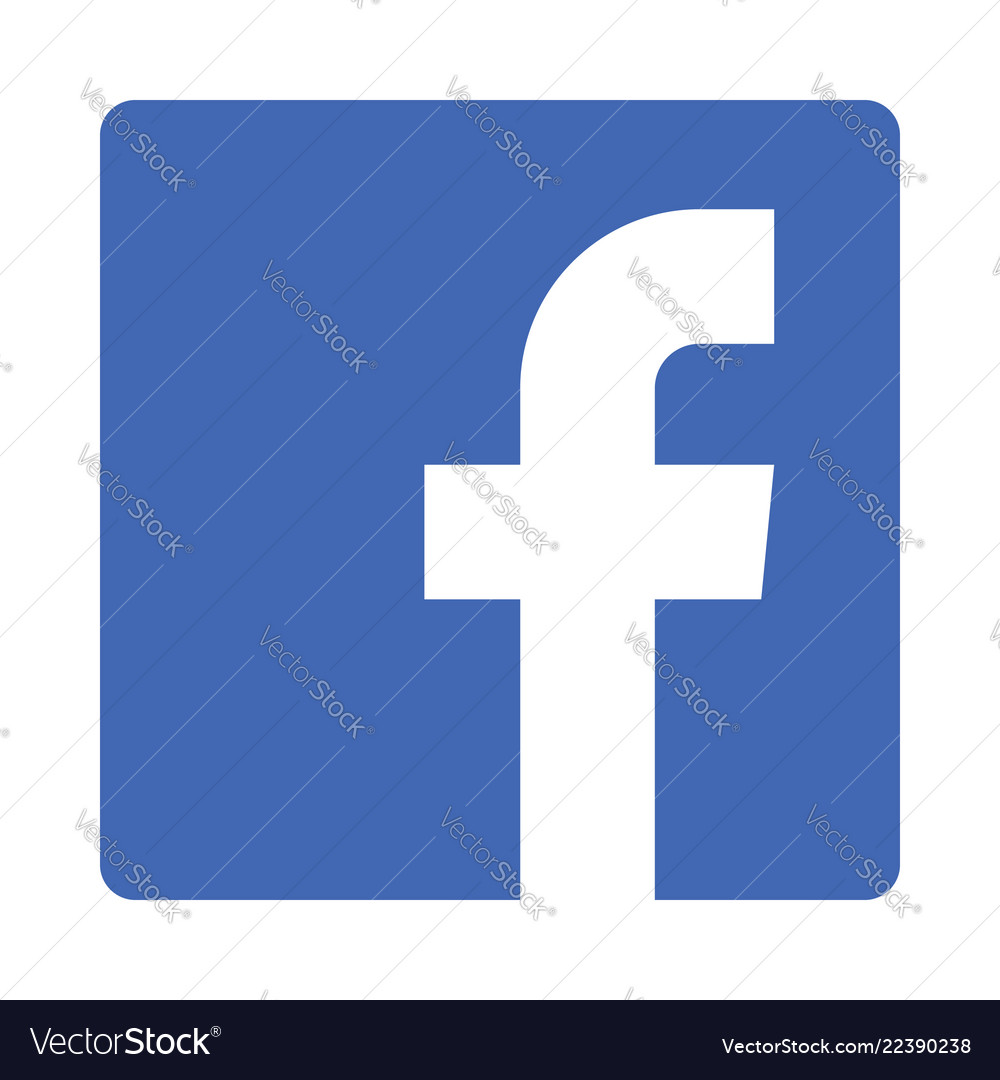 Facebook logo icon Royalty Free Vector Image - VectorStock