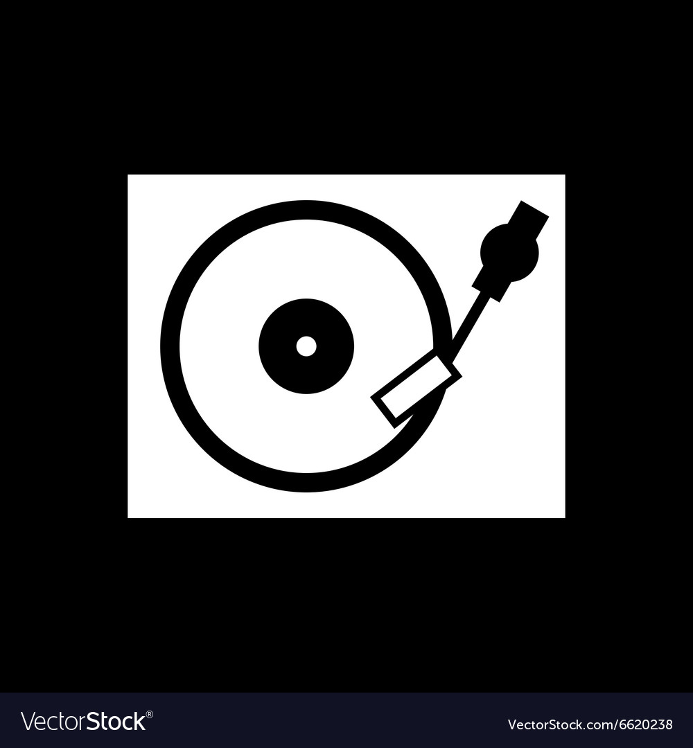 the turntable icon dj and gramophone player vector image