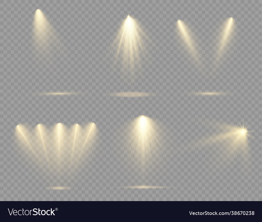 Yellow Spotlight Shines On Stage Royalty Free Vector Image