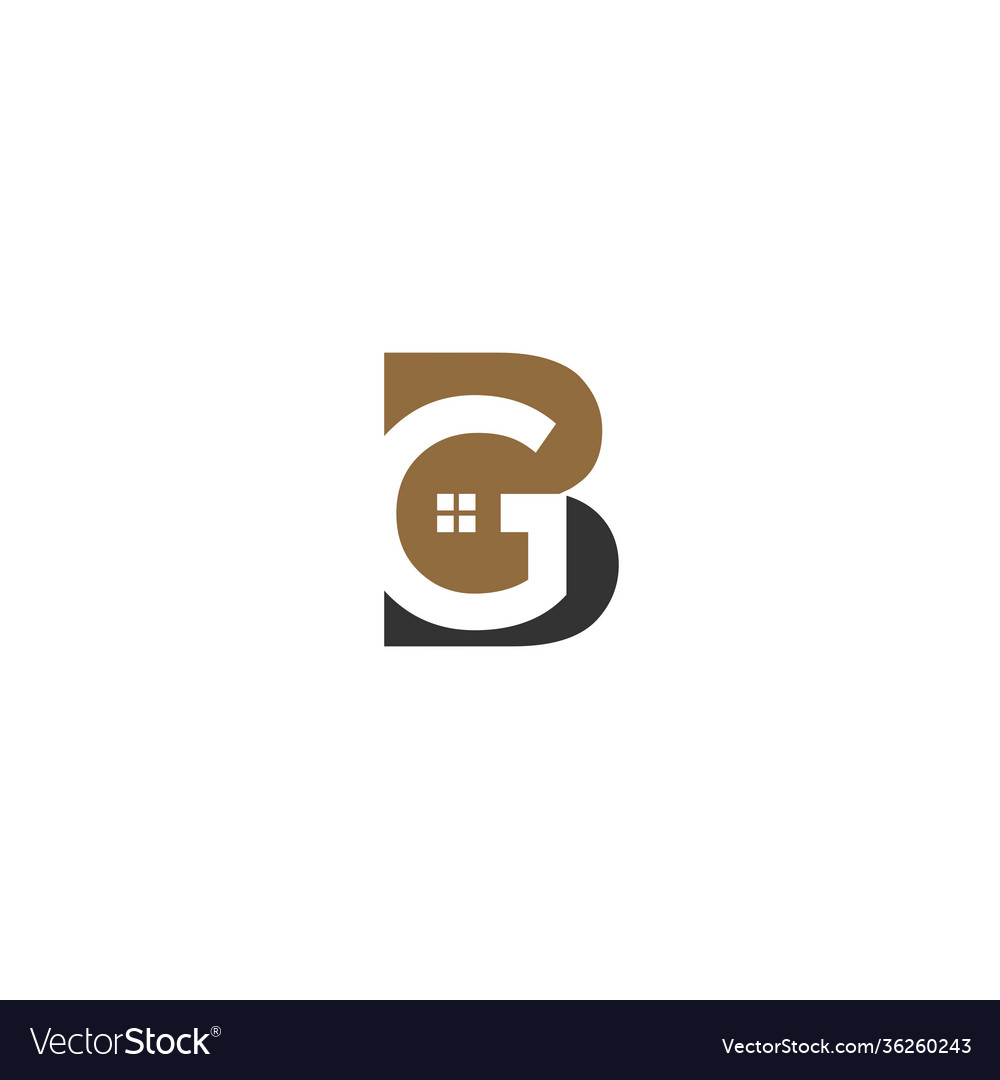 Bg real estate logo template Royalty Free Vector Image