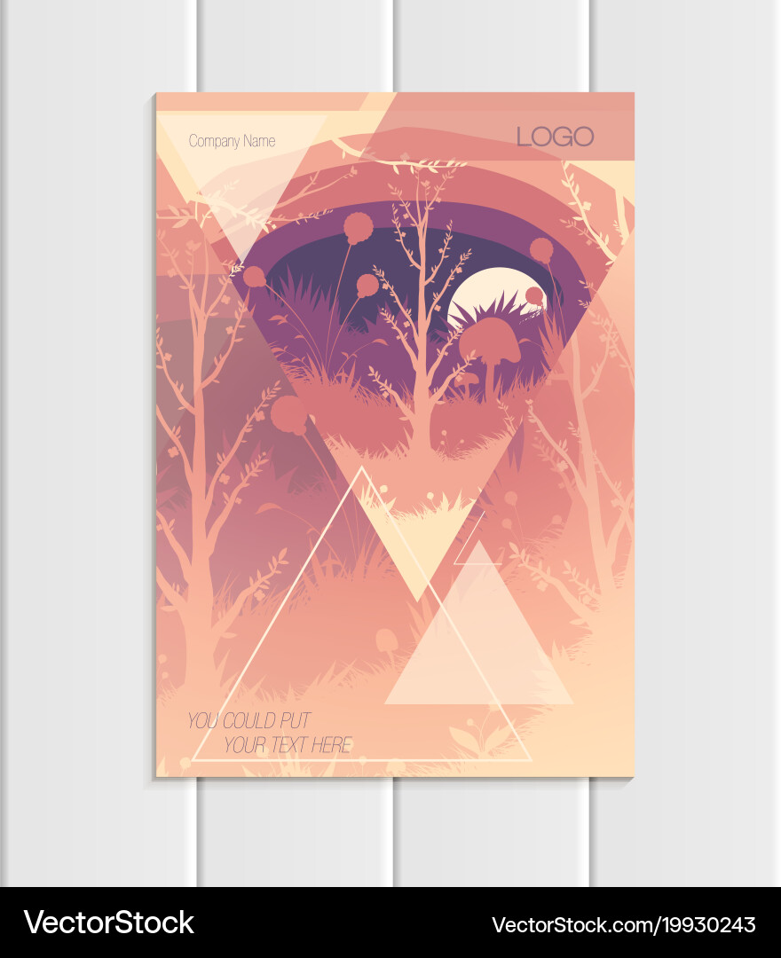 Brochure a5 or a4 format abstract triangles Vector Image