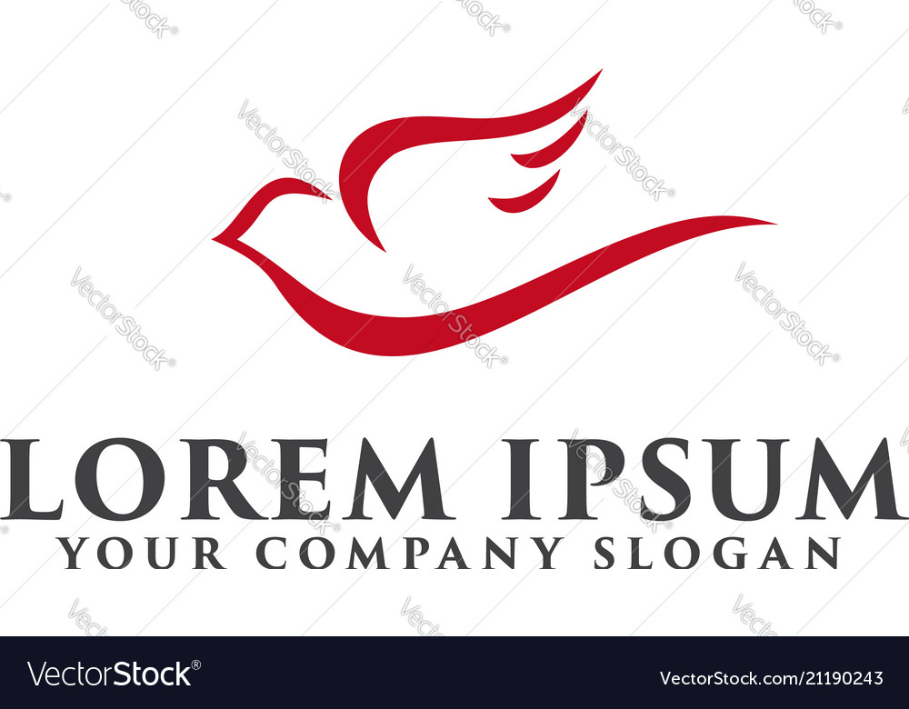 Dove logo design concept template