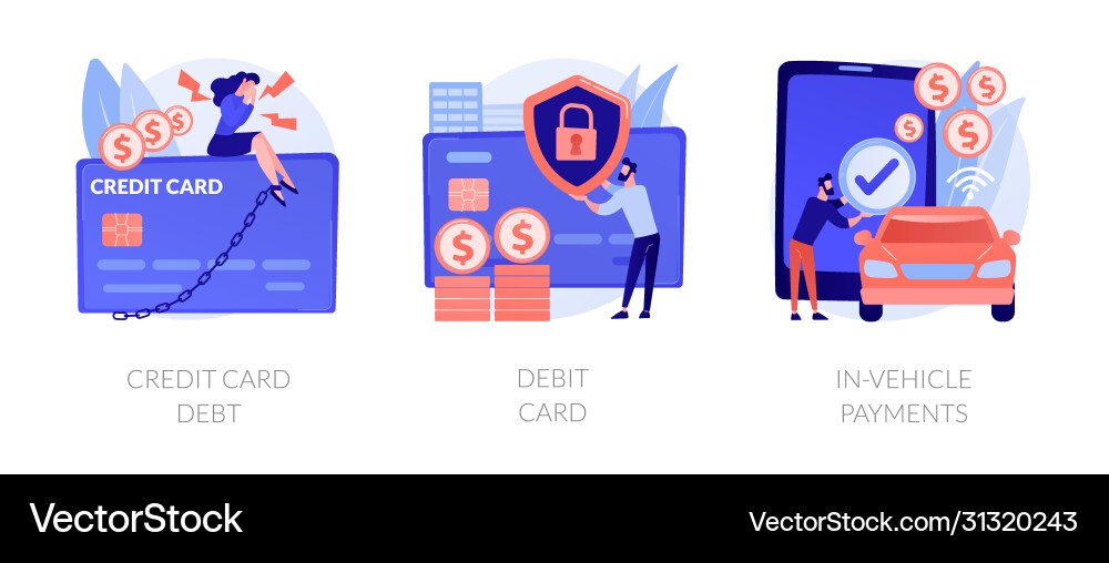 Payment method concept metaphors Royalty Free Vector Image
