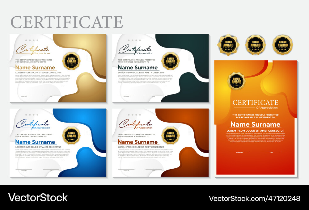 Modern design certificate layout concept simple Vector Image