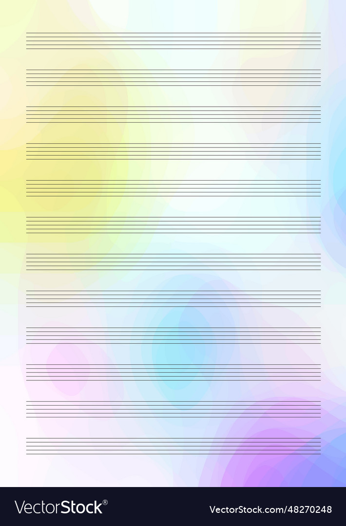 Note paper for musical notes - a4 template Vector Image