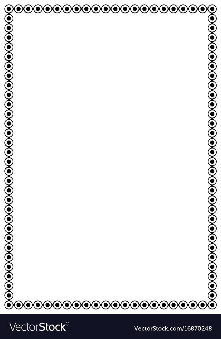 black and white border design for a4 size paper