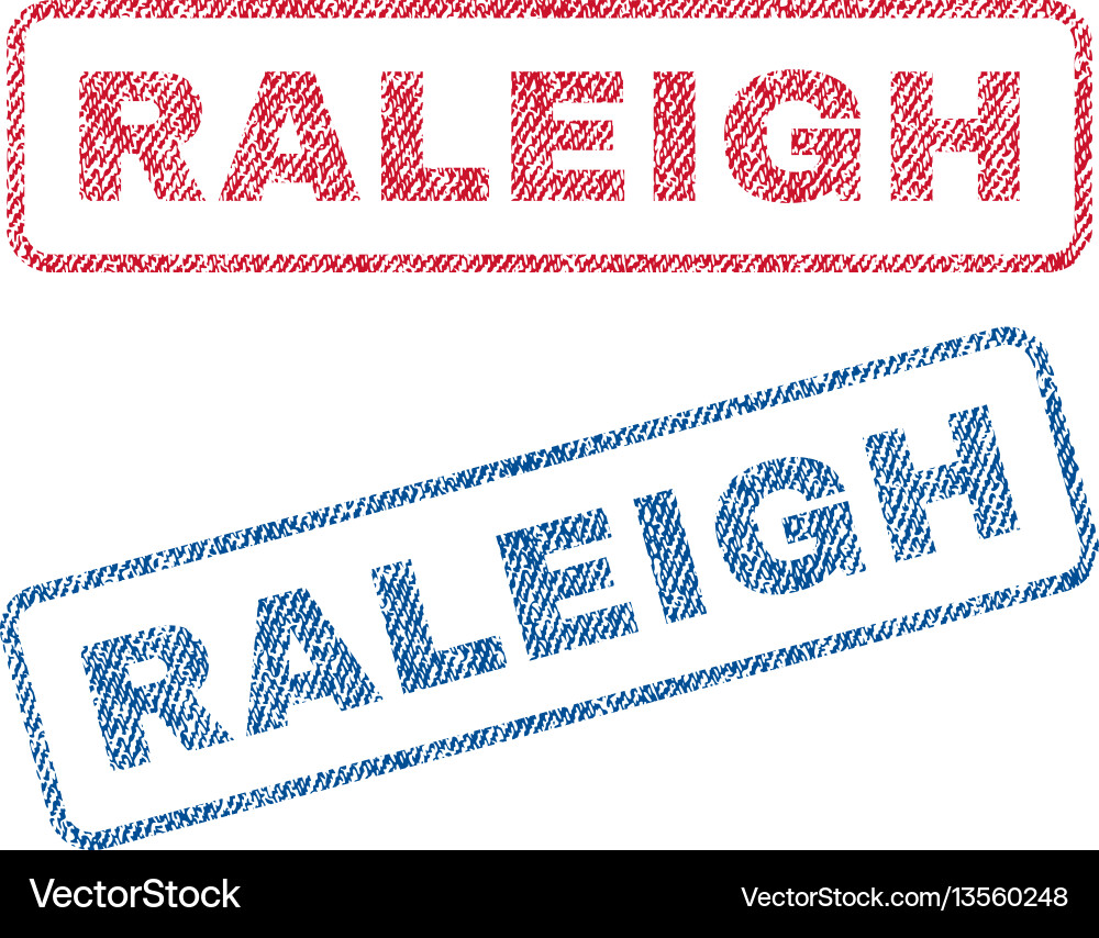 Raleigh Textile Stamps Royalty Free Vector Image