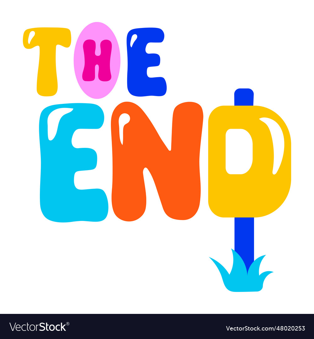 End Royalty Free Vector Image - VectorStock