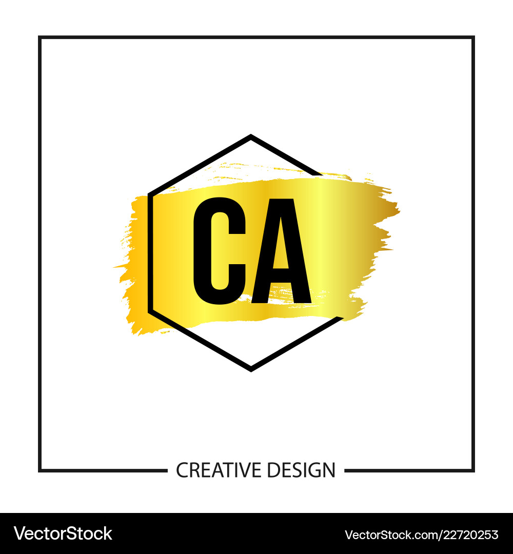 Initial letter ca logo template design Royalty Free Vector