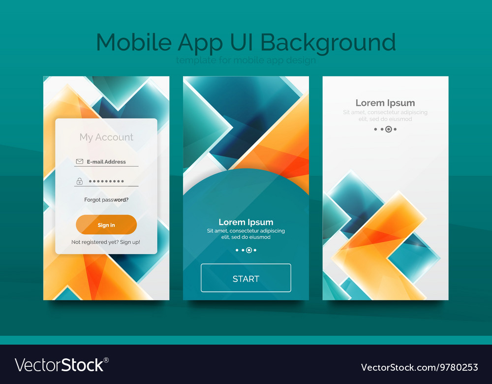 Mobile background ui Royalty Free Vector Image