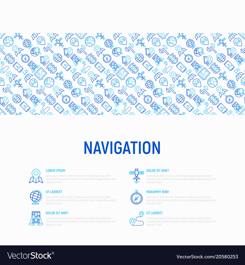 Navigation and direction concept Royalty Free Vector Image