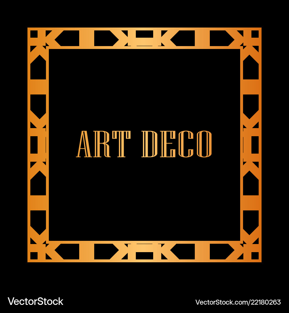 Art deco frame Royalty Free Vector Image - VectorStock