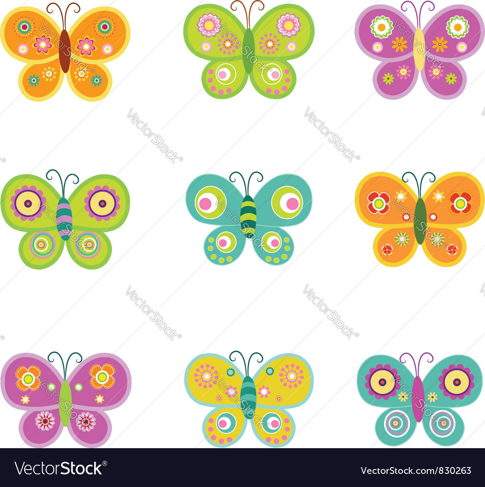 Retro butterflies