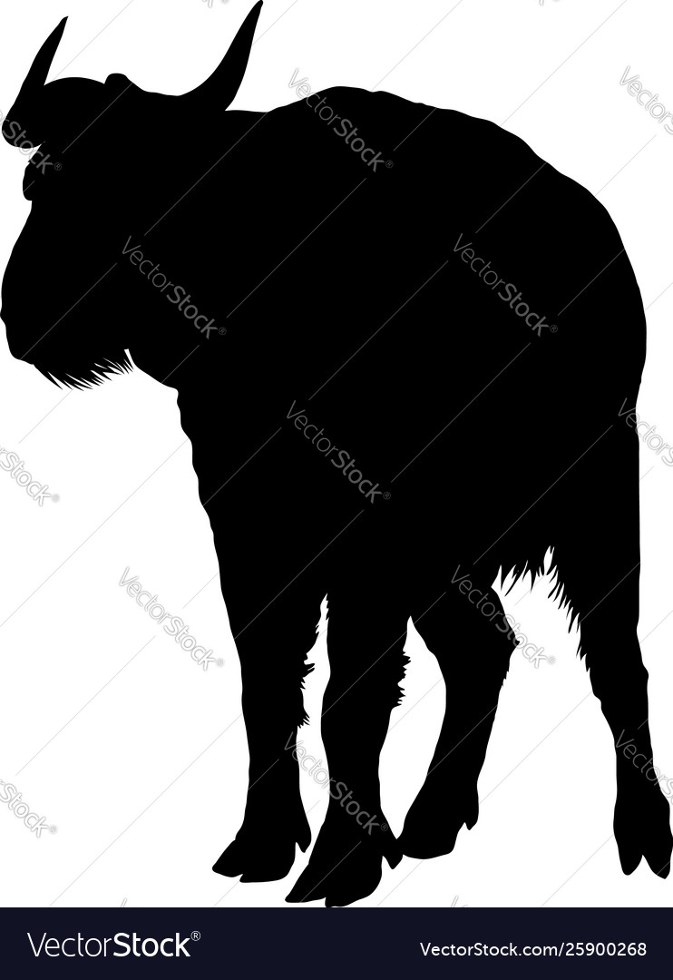 Bison silhouette Royalty Free Vector Image - VectorStock