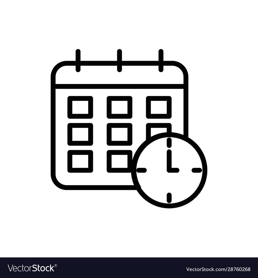 Isolated Calendar And Clock Design Royalty Free Vector Image