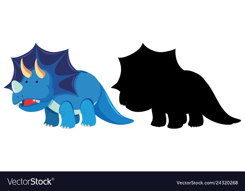 Set of triceratops character Royalty Free Vector Image