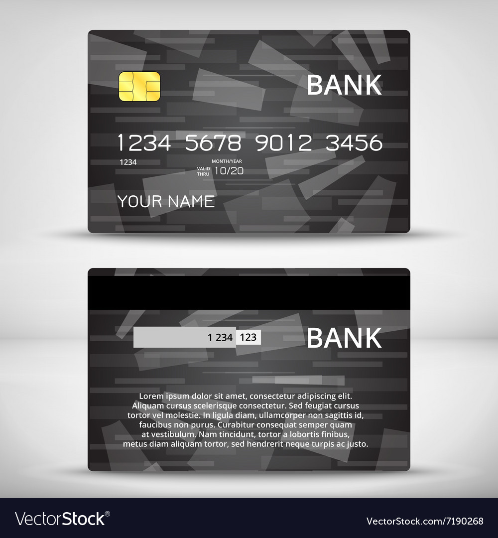 Templates credit cards design Royalty Free Vector Image