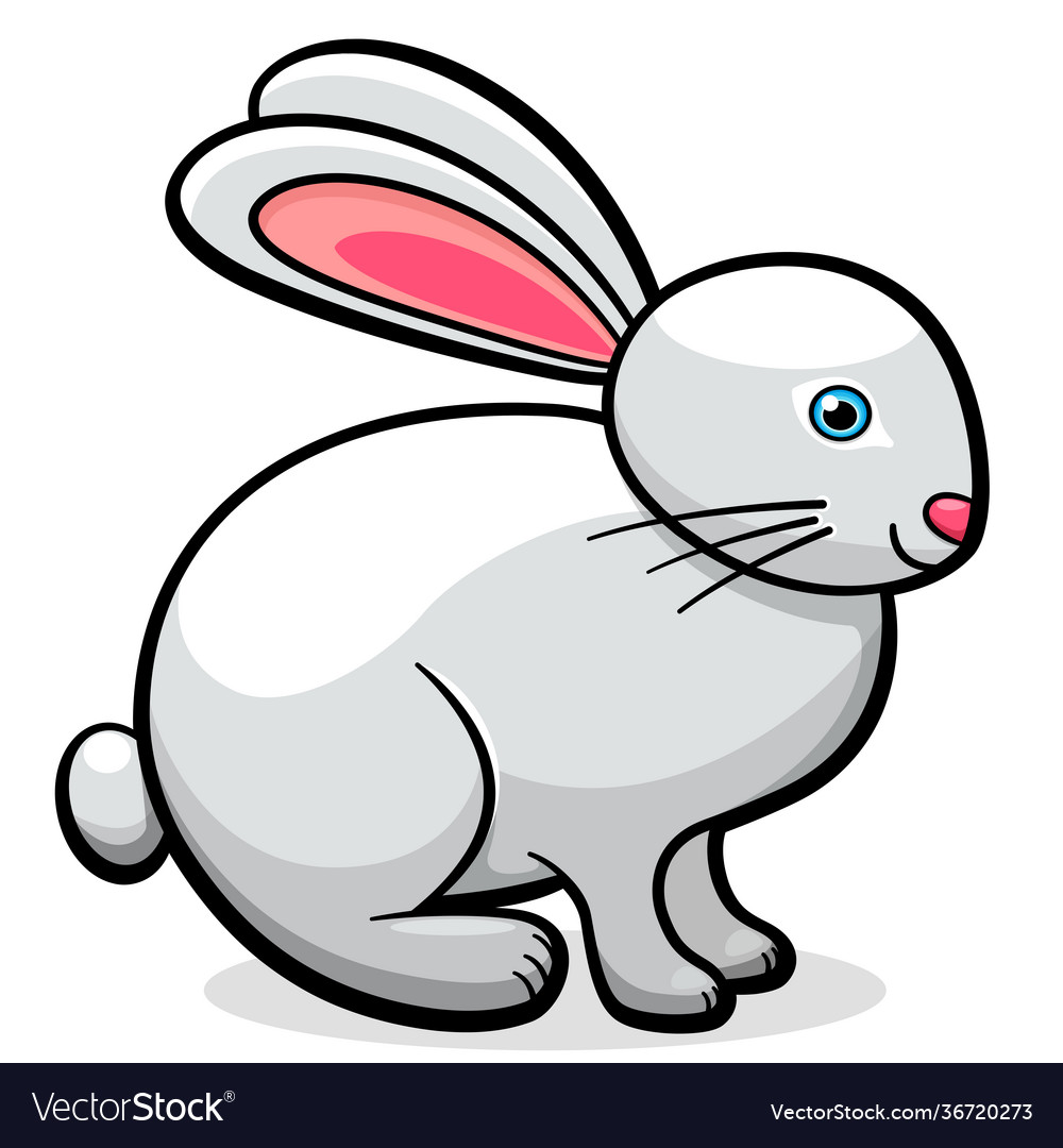 Cute rabbit cartoon Royalty Free Vector Image - VectorStock