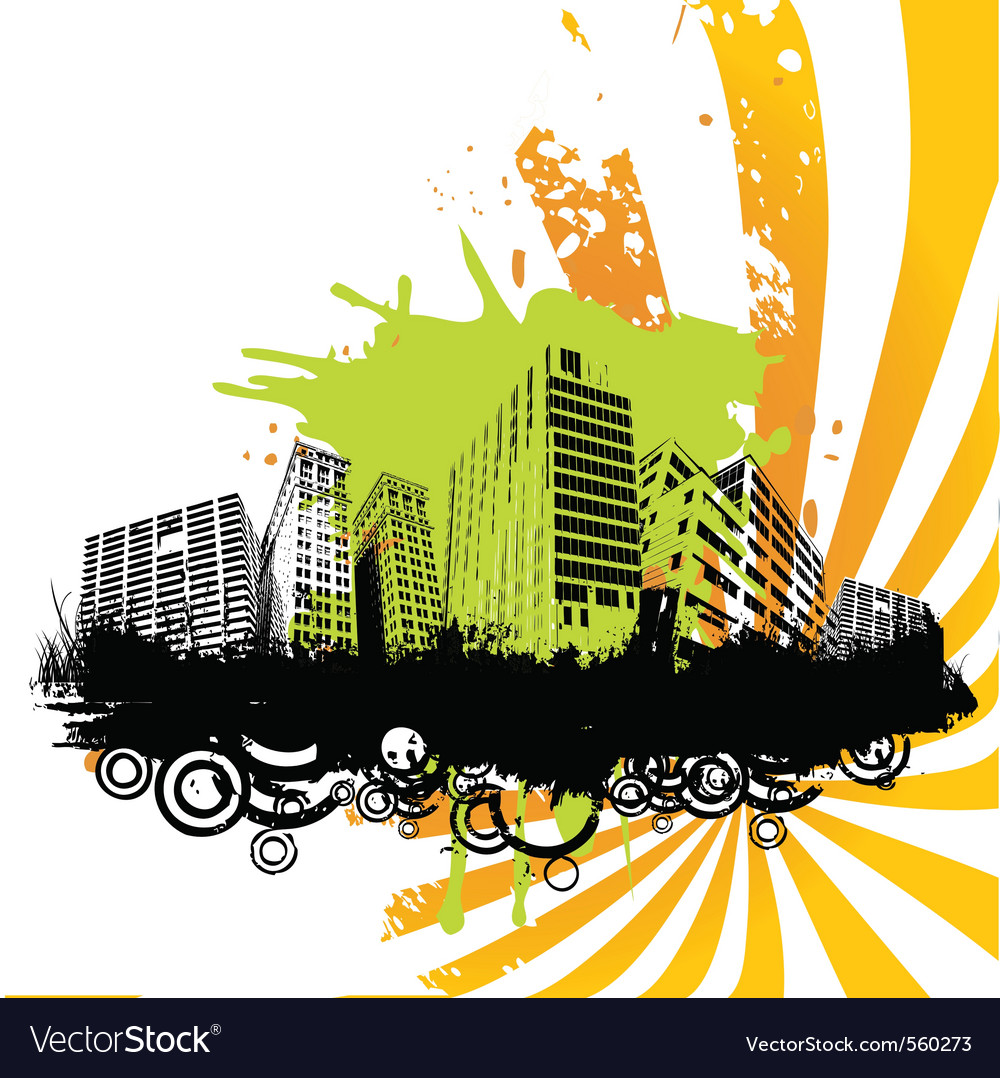 Grunge city Royalty Free Vector Image - VectorStock