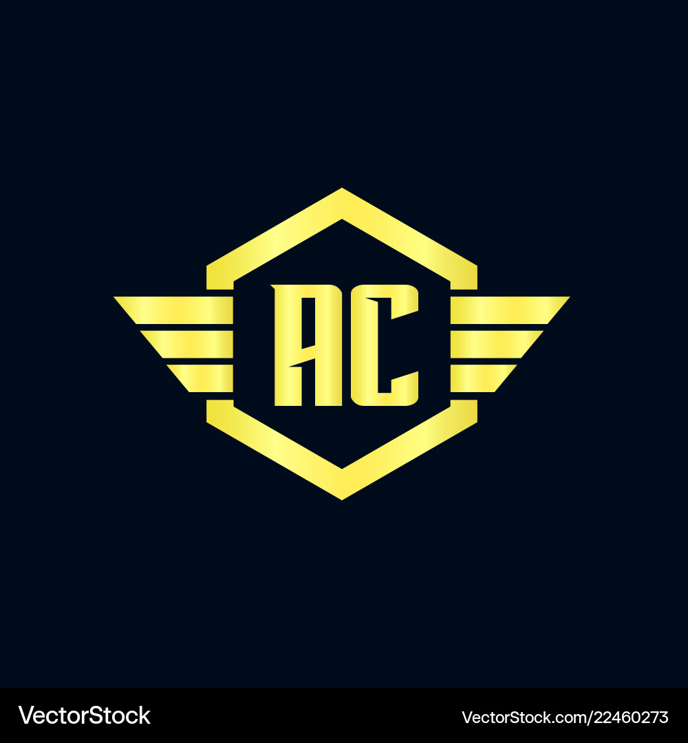 Initial letter ac logo template Royalty Free Vector Image