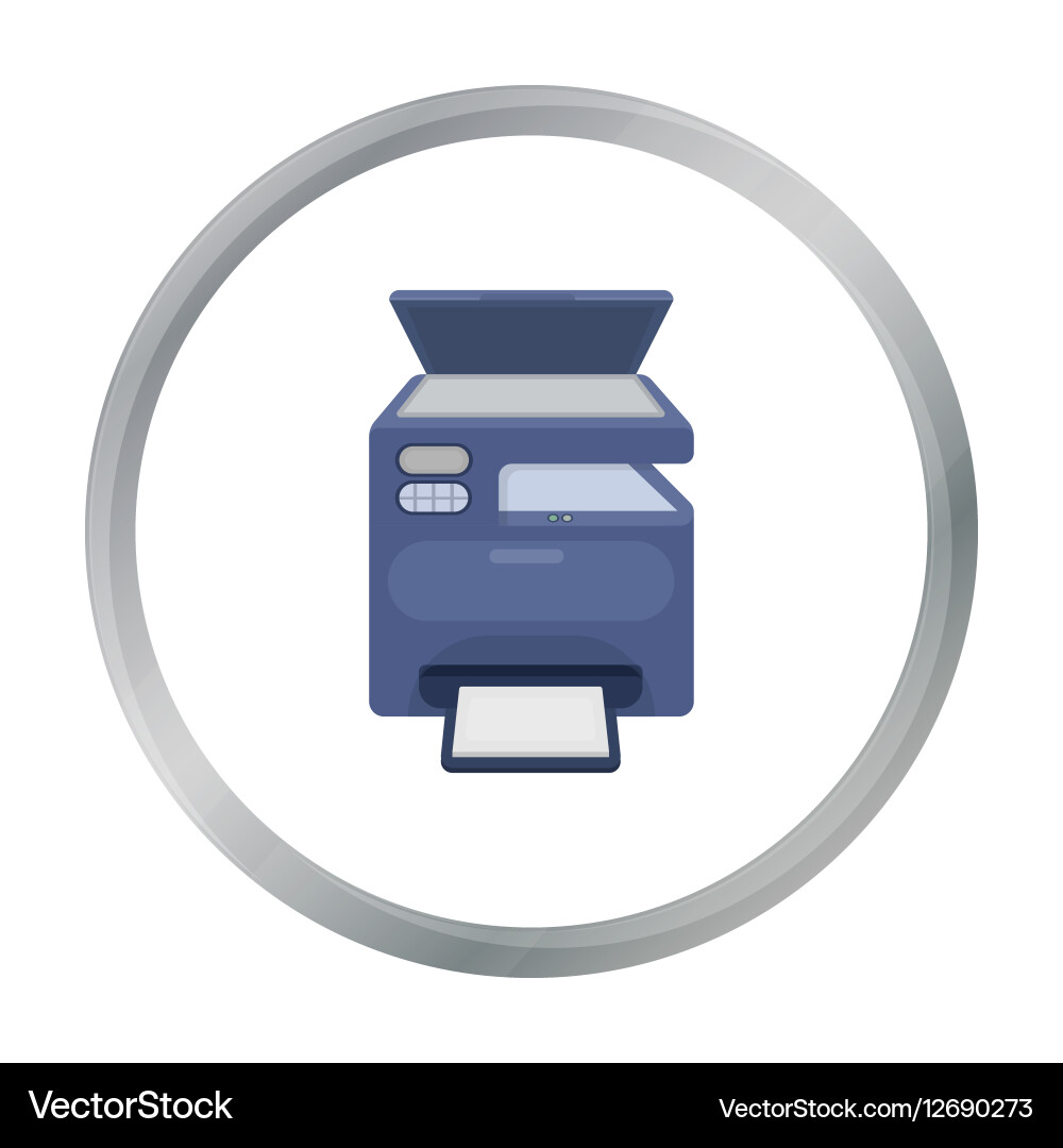 Multi Function Printer In Cartoon Style Isolated Vector Image