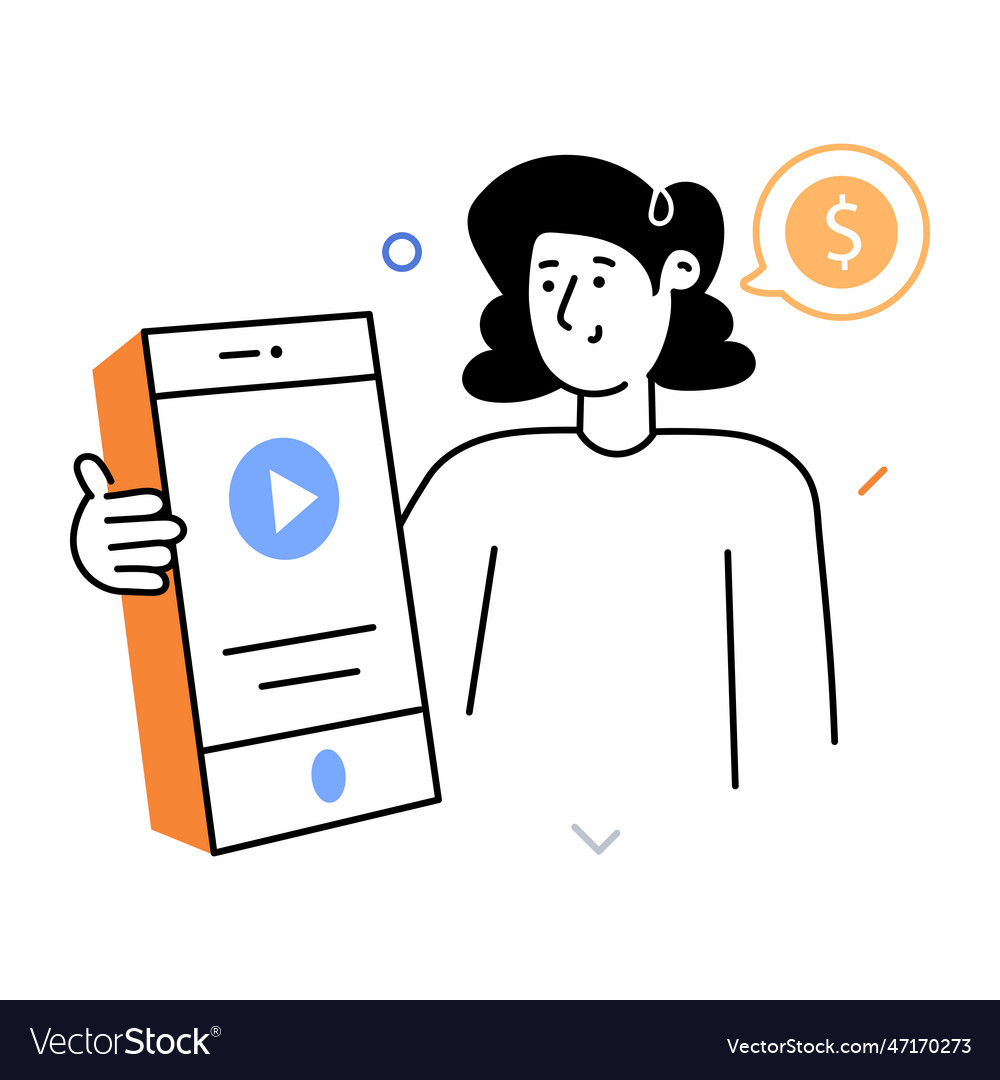 Paid video Royalty Free Vector Image - VectorStock