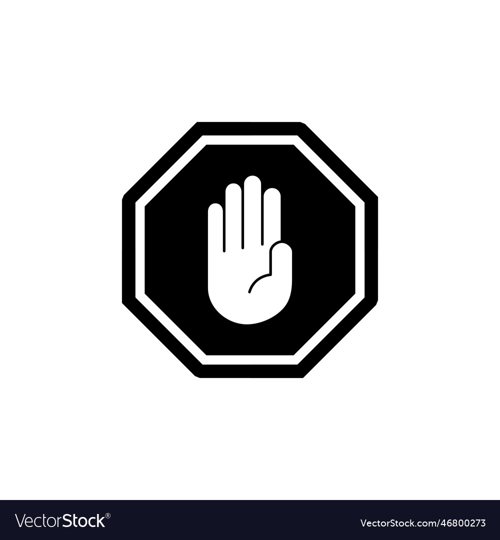 Stop icon stop road sign hand stop icon Royalty Free Vector