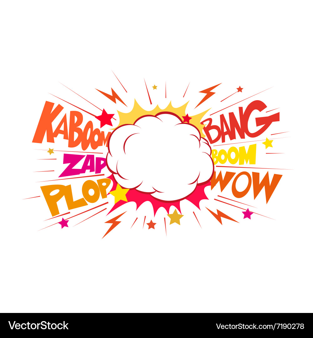 Boom Comic book explosion Royalty Free Vector Image