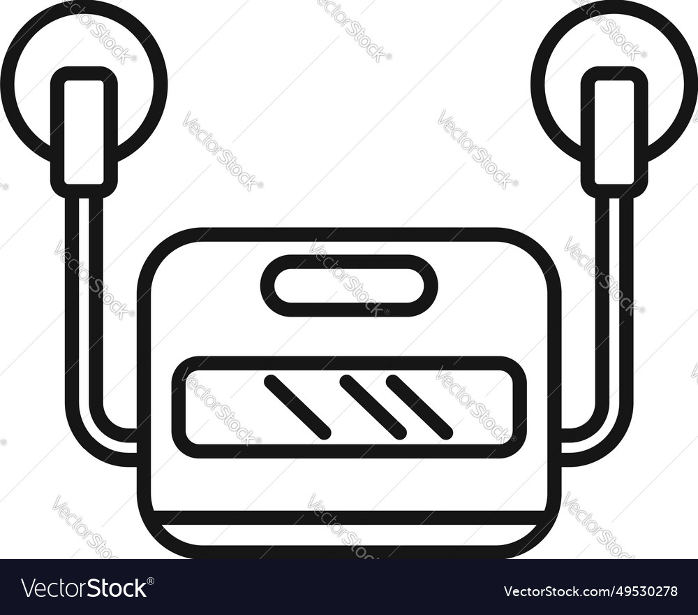 Lifesaving defibrillator icon outline Royalty Free Vector