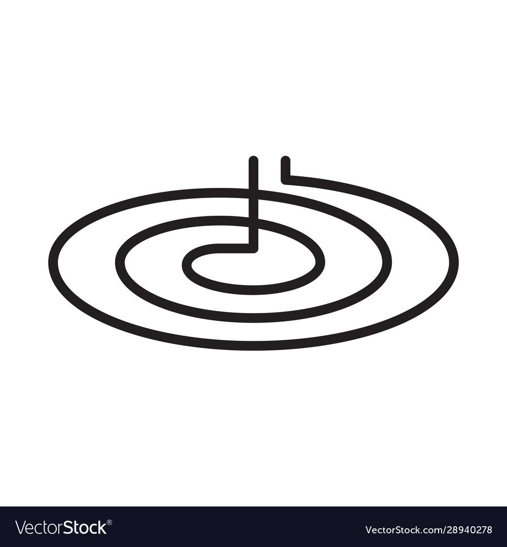 Round induction spiral icon thin line art logo Vector Image