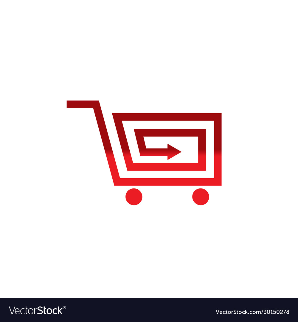 Shopping cart logo design template Royalty Free Vector Image