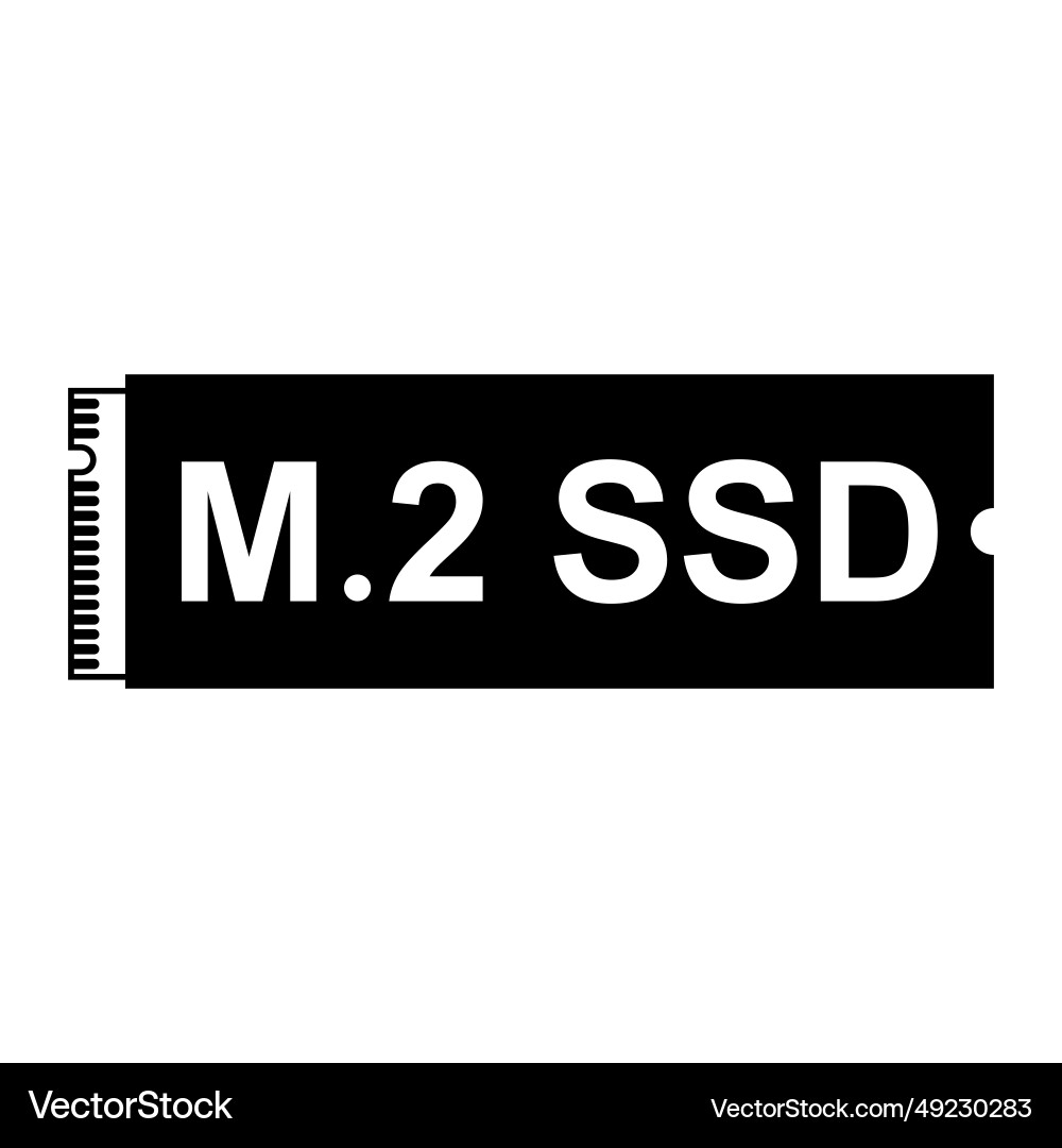 M2 ssd memory board internal solid state drive Vector Image