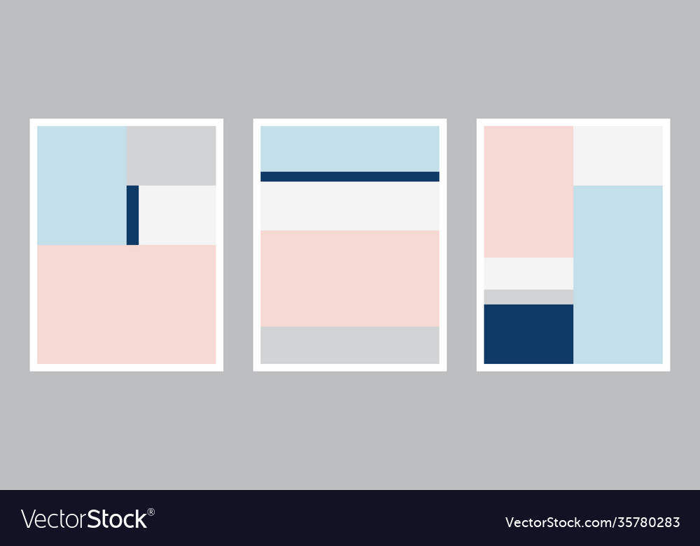 Pastel modern poster art abstract wall Royalty Free Vector