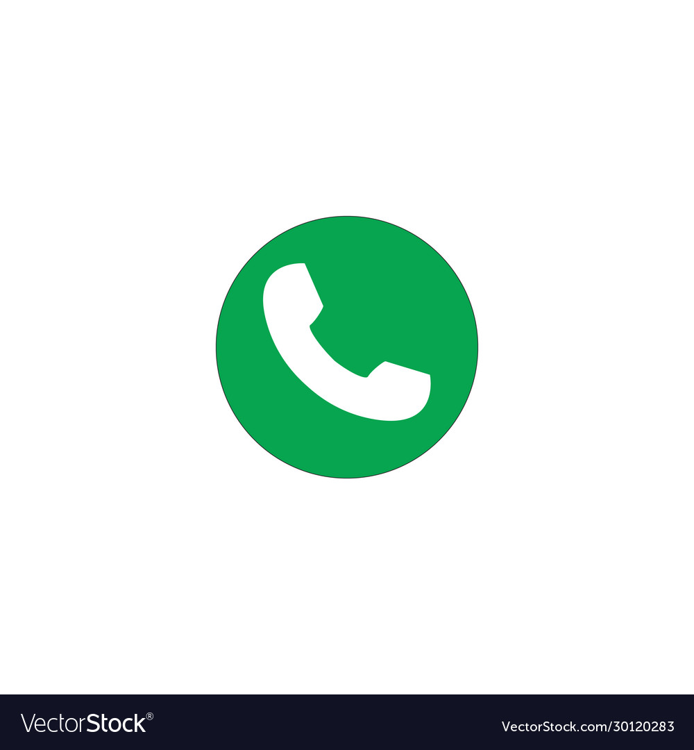 Phone receive call icon button stock isolated on Vector Image