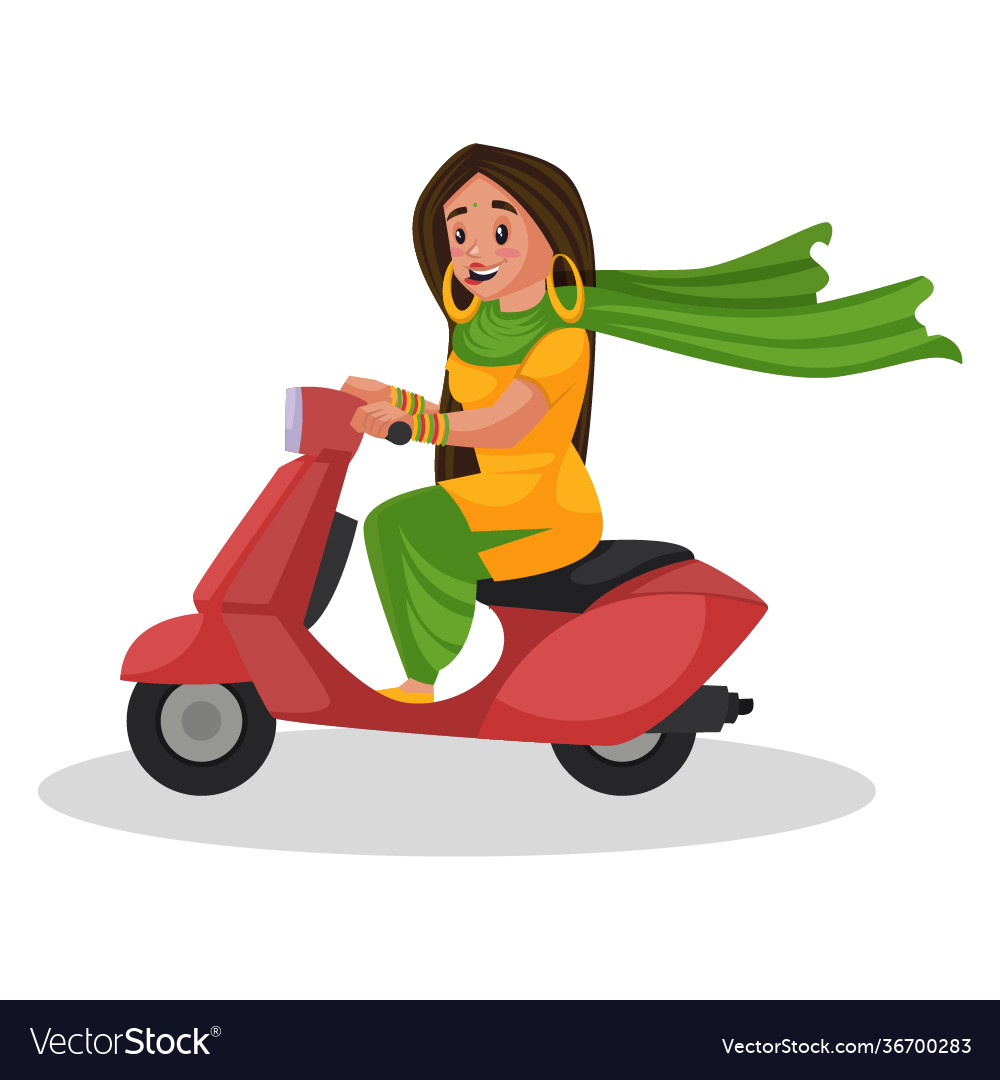 Punjabi girl cartoon Royalty Free Vector Image Punjabi girl cartoon Royalty Free Vector Image