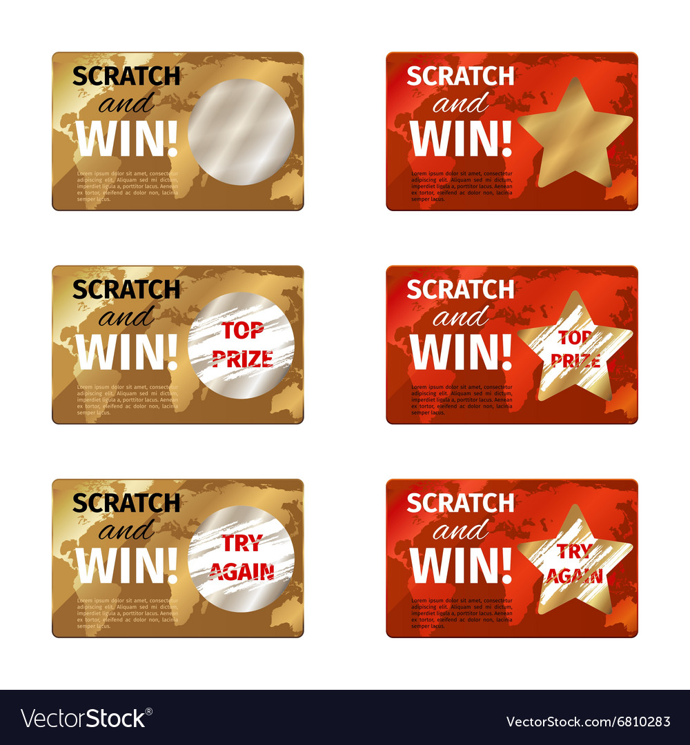 Scratch Card Design Template Royalty Free Vector Image